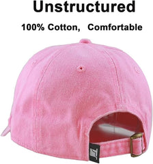 Classic Low Profile Baseball Cap, Adjustable Cotton Golf Hat, Unconstructed Plain Design for Men and Women(Fen)