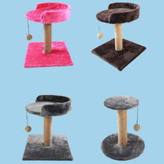 Cat Scratch Column Climbing Frame Tower and Tree Round and Square Structure Jump Platform, 2 Sizes, 4 Colors (Color : Gray, Size : 30x30x33cm)
