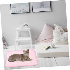 Cooling Mat for Dogs and Cats in Ice Silk Pet Cooling Pad Summer Bed with Breathable Mesh and Lightweight Pee Pad for Hot Weather