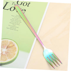 Unomor Colorful Stainless Steel Dinner Forks Premium Western Food Forks for Home Kitchen Restaurant Dishwasher Safe Smooth Mirror Finish Elegant Design