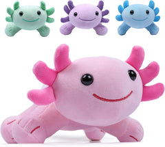 Axolotl Plush Toy, 10.8” Soft Cute Axolotl Stuffed Cotton Plush Pillow Kawaii Salamander Animal for Boys Girls Kids Gift (Blue)