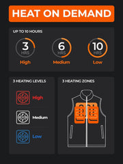 ORORO Men's Heated Vest with Battery, Lightweight Heating Fleece Vest (Charger Not Included)