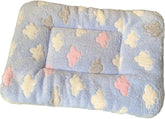 Cloud Heart Print Bone Paw Pattern Rectangle Pet Mat Winter Soft Flannel Cat Bed Mat Pet Supplies Cat Sleeping Pad
