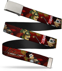 Buckle-Down mens Buckle-down Web Katana 1.25" Belt, Multicolor, 1.25 Wide - Fits up to 42 Pant Size US