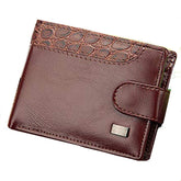 Vintage Leather Hasp Small Wallet Coin Pocket Purse Card Holder Men Wallets Money Cartera Hombre Bag Male Clutch (Brown)