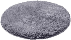 Soft Shaggy Bathroom Rugs Bedroom Non-Slip Floor Mat Bath Shower Rug Yoga Plush Round Carpet Pet Mat #9
