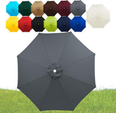 Generic 2m 2.30m Market Patio Umbrella Canopy With 6 Ribs 8 Ribs Outdoor Cantilever Umbrella Replacement Top Cover Water Resistant Umbrella Cloth 30+UV Protective