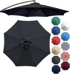 Replacement Parasol Canopy, Patio Replacement Canopy, Outdoor Replacement Parasol Cover Surface Polyester Fit 6/8 Ribs Offset Hanging Umbrella