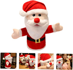 HEMOTON Adorable Santa Finger Puppet Soft Plush Christmas Hand Puppet for Interactive Parent Plaything Premium PP Cotton Creative Role Play Accessory for Holiday Fun
