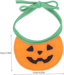 BESPORTBLE Halloween Dog Bandana for Pets Washable Scarf Pumpkin Patterns for Dogs and Cats for Birthdays Parties and Daily Use Fits to Pets