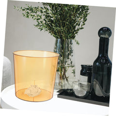 2pcs Garbage Can Transparent Litter Box for Home Organization for Office Kitchen and Compact Spaces Pet Material No Lid Design