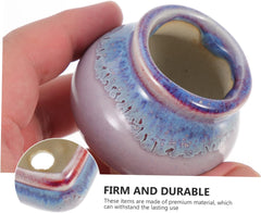 4Pcs Mini Succulent Planter Decorative Ceramic Flower Pots for Use Random Colors for Plants and for Gardens and Balconies