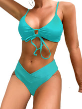 SherryDC Women's Cheeky V Cut Bikini Set Sexy 2 Piece Swimsuit String High Cut Bathing Suit