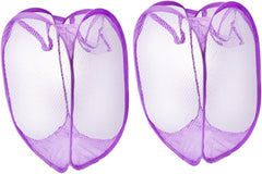 DECHOUS 2pcs Laundry Baskets Mesh Collapsible Laundry Hamper Capacity Storage Basket Simple Design for College Camping Apartments Hotel