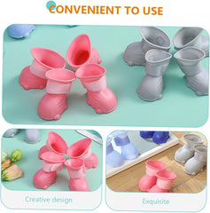 4pcs Dog Rain Shoes Slip Pet Boots for Rainy Days Comfortable Durable Puppy Footwear for Outdoor Activities