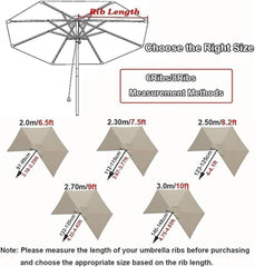 Outdoor Umbrella Replacement Canopy/Cover Waterproof 6/8 arms 2/2.5/2.7/3/3.5m Umbrella Replacement Fabric for Patio ,Balcony Deck, Backyard, Pool,Market Parasol top cloth(#19,(8ribs)230cm/7.5ft)