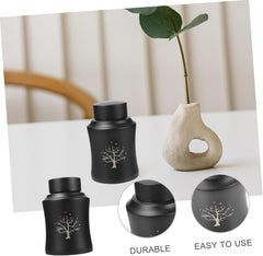 VICASKY Small Pet Memorial Urn Sealed Stainless Steel Cinerary Container for Dog and Cat Ashes Minimalist Design Keepsake for Cherished Memories