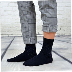 5pairs Warmest Thickened Cotton Socks for Men Wicking Breathable Square Grid Pattern Mens Socks