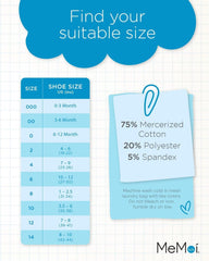 MeMoi Boys' Essential Ribbed Mercerized Cotton Crew Socks