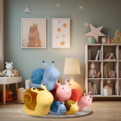 MUPI Snail Plush Pillow Toy Cute Stuffed Animal Snail Plush Kawaii Soft Decor Plushies Doll Gifts for Adults Kids Boys Girls Room Decor (Yellow 7.8 Inch)