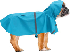 Reflective Dog Raincoat Hood for Breeds Lightweight Pet Coat for Outdoor Activities Keeps Dogs Dry and Comfortable Rainy Weather
