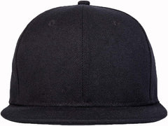 Unisex Plain Flat Brim Adjustbale Baseball Cap Blank Snapback Solid Color Hat