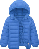 SEAUR - Kid Padded Jackets with Hood Boy Girl Puffer Coat Lightweight Toddler Winter Lining Coat Long Sleeve Zipped Outerwear