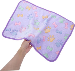 Happyyami 3pcs Cute Dog Blanket Washable Pet Blanket for Bed Car Soft for Cats Puppy Print