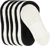 6pairs Low Cut Ice Silk Socks for Men Women Breathable Moisture-wicking Invisible Design for Cushioned Towel Bottom Black White