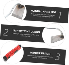 Household Hand Hoe Versatile Gardening Tool for Weeding Digging Cultivating Design for Flowers Trees Vegetables for Gardeners