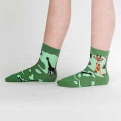 Sock It To Me, Boys Crew, Rhino, Zebra, & Giraffe Socks, (3-Pack)