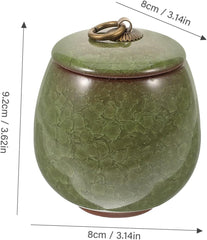 Ceramic Pet Keepsake Urn for Ashes Cinerary Casket Memorial Jar Lid Elegant Pet Memorial for Cats and Dogs Portable Ashes Container