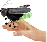Folkmanis Mini Firefly Finger Puppet, Green, Black, 1 EA