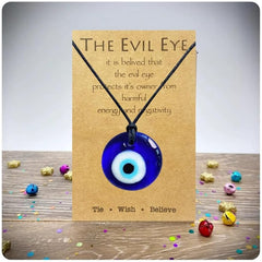 Evil Eye Necklace for Women Men Glass Evil Eye Pendant Protection Jewelry Lucky Amulet Necklace Trendy Spiritual Gift Meaningful Gift for Friends