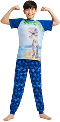 Boys 2-Piece Short Sleeve Pajama Set Kids Sleepwear PJs, Royal, XS