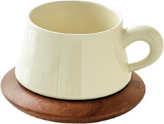 Ceramic Coffee Mug with Saucer Coffeeware 300 ml Birthday Gift Coffee Cup Cappuccino Cup for Home Office Latte Tea Milk