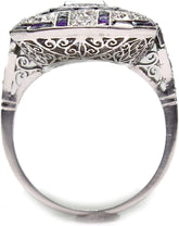 Rings for Women,Wedding Engagement Women Retro Cubic Zirconia Inlaid Square Finger Ring Jewelry, Gifts for Women Men