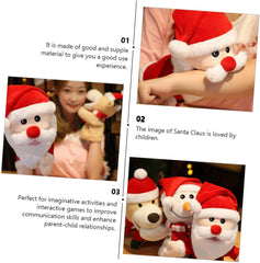 KESYOO Adorable Christmas Santa Claus Hand Puppet for Interactive Finger for Parent Role Play Soft Plush PP Cotton Material Bright Color Storytelling Plaything for Imaginative