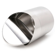 Trash Can, Stainless Steel Desk Trash Bin Countertop Waste Can with Swing Lid 1.5 L