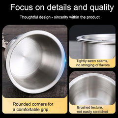 Stainless Steel Steaming Egg Bowl with Lid Home Steam Rice Bowl Thickened High Temperature Resistant Baking Egg Bowl, 600ml