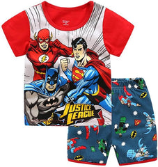 Little Boys Summer Pajamas Short Kids Pjs Sets 100% Cotton Toddler Sleepwear (S11, 2_years)
