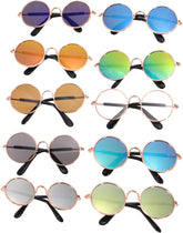 SUPVOX Dog Puppy Cat Photo Sunglasses 10pcs Pet Dog Goggles Stylish Round Lenses for Pet Dress up and Props