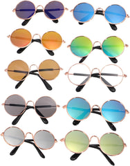 SUPVOX Dog Puppy Cat Photo Sunglasses 10pcs Pet Dog Goggles Stylish Round Lenses for Pet Dress up and Props