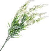 Realistic Lavender Artificial Flowers for Home Decor Lifelike Faux Lavender Plants Elegant Vase for Wedding Office and Indoor Decoration