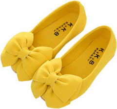Faux Suede Bow Round Toe Ballet Flats Slip On Shoes (Little Kid/Big Kid)