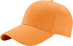 Baseball Casual Summer Summer Outdoors 1PC Color Solid Women's Cap Sports Men's Hat and Baseball Caps (Orange, One Size)