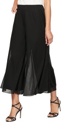 Alex Evenings Women's Wide Leg Chiffon Dress Pant for Mother of The Bride, Elegant Party Outfit (Petite and Regular Sizes)