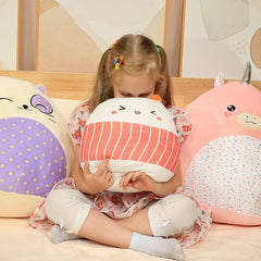 12” Sushi Plush Pillow Cute Soft Hugging Body Pillow Food Plushies Toy Stuffed Animal Birthday Christmas Festival Gifts for Kids