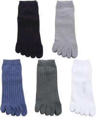 Leadigol Split Toe Socks Breathable Soft Sport Hosiery Striped Women Sweat Absorbing Short Tube Socks Men Socks