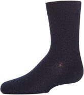 MeMoi Boys' Basket Weave Mercerized Cotton Crew Socks